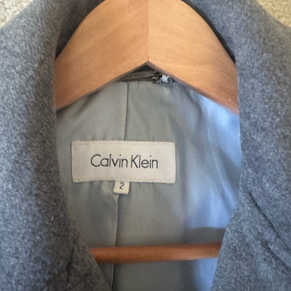 Calvin Klein Gray Pea Coat View 5